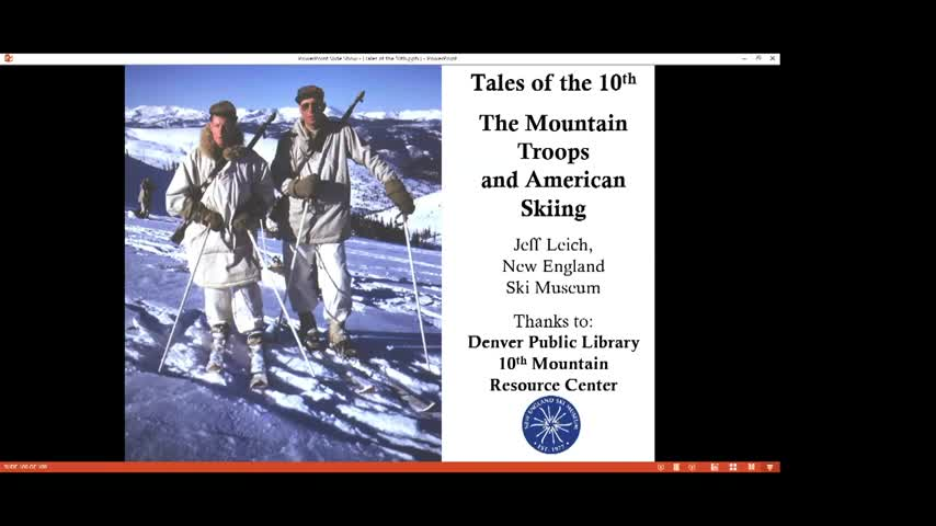 Tales of the 10th Mountain Troops and American Skiing